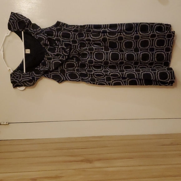 Old Navy black with gray sleeveless midi dress - Picture 2 of 6